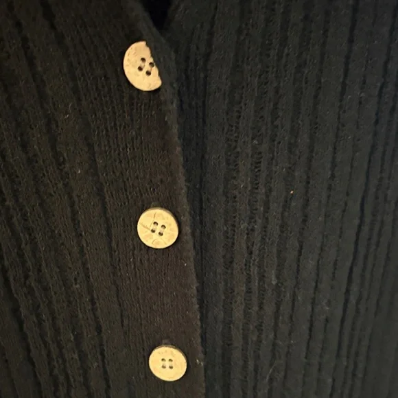 Free People Black Button-Down Midi Dress - Picture 3 of 4